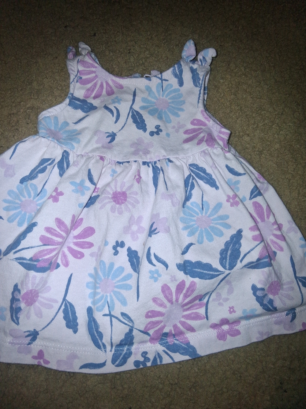 Carter's White Sundress with Blue & Pink Floral Print